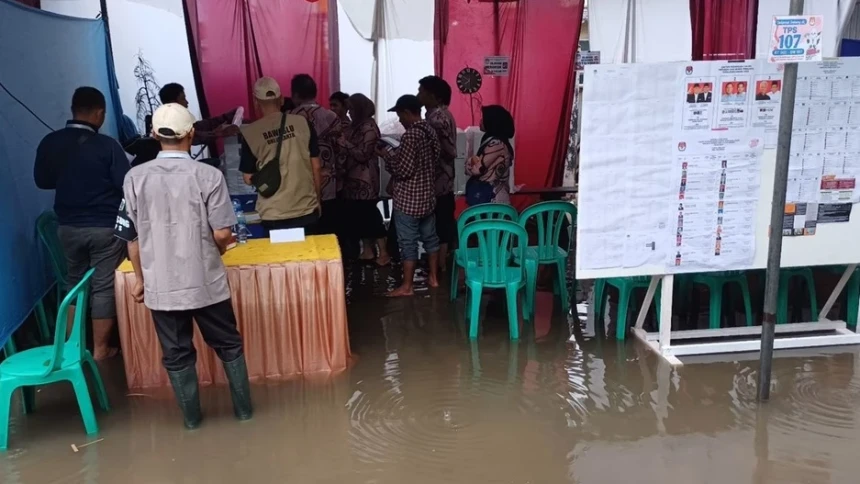 34 TPS di DKI Jakarta Terendam Banjir di Hari Pencoblosan Pemilu 2024