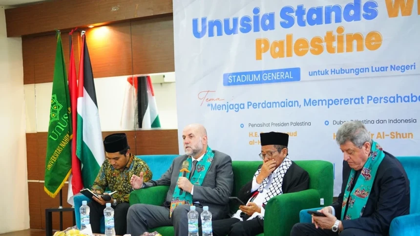 Unusia Gelar Kuliah Umum Bersama Penasihat Presiden Palestina Mahmoud Al-Habbash