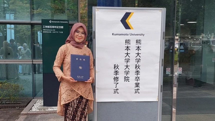 Fatharani Wafda, Santri Kilat Lulusan IT Universitas Kumamoto Jepang