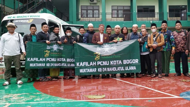 Rais Syuriyah PCNU Kota Bogor Lepas dan Doakan Rombongan Peserta Muktamar ke Lampung 