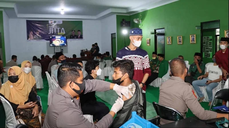 PCNU Gandeng Polres dan Kemenag Kabupaten Cianjur Sukseskan 1 Juta Vaksinasi Booster