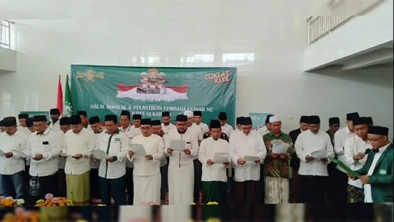 Lantik 18 Lembaga NU Kota Sukabumi, Kiai Anas: Pengurus Harus Garcep Laksanakan Program