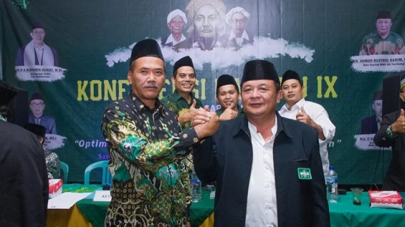 Duet KH Ahmad Busrol Karim dan U Chaeruman Kembali Pimpin MWCNU Sariwangi 