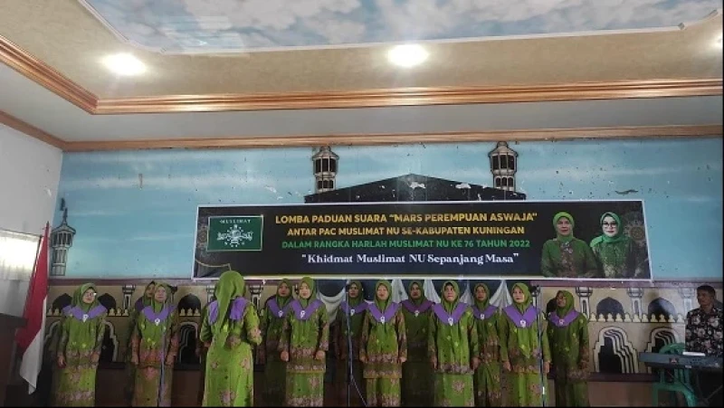 Sambut Harlah ke-76, Muslimat NU Kabupaten Kuningan Gelar Lomba Paduan Suara