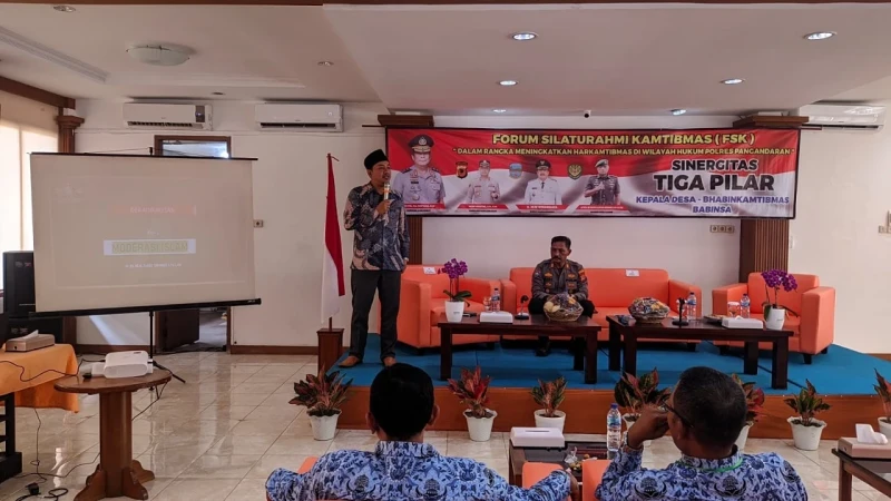 Di Hadapan Polisi dan TNI, Ketua PCNU Pangandaran Sampaikan Bahaya Radikalisme di Masyarakat