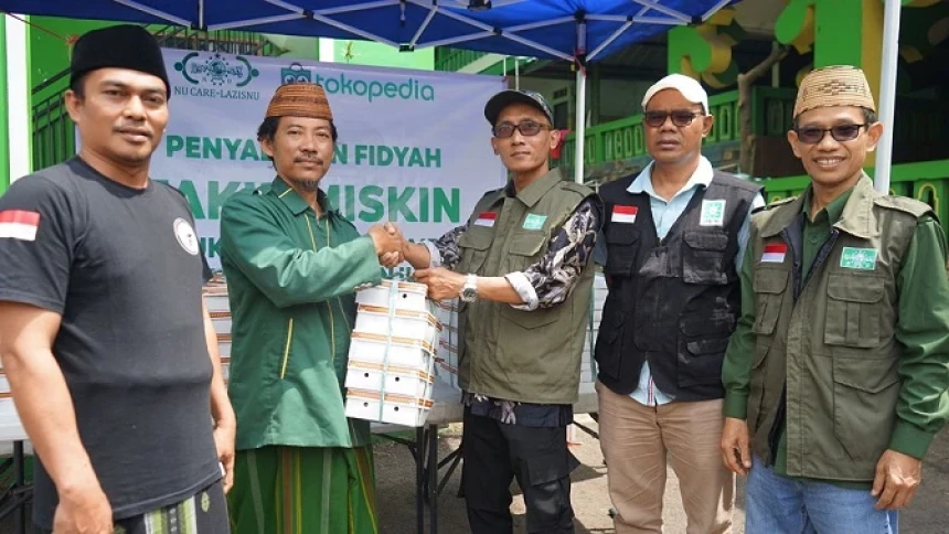 Tim NU Peduli Salurkan 500 Nasi Kotak untuk Warga Terdampak Gempa Cianjur