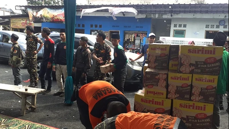 Buka Posko Tanggap Darurat; GP Ansor, Banser dan Pagar Nusa Cianjur Sinergi Bantu Evakuasi Korban
