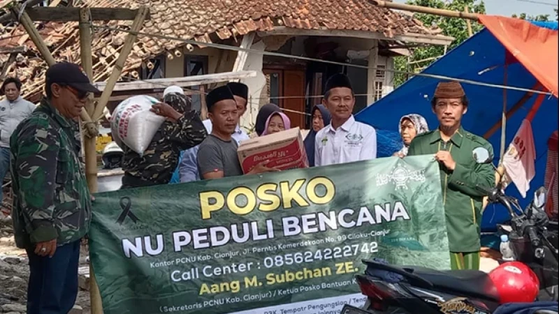 Bantu Korban Gempa Cianjur, LAZISNU Jawa Barat Buka Dapur Umum