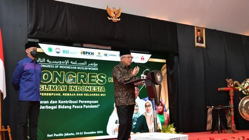 Hadiri Kongres Muslimah Indonesia, Wapres Minta Kampanyekan Larangan Pernikahan Dini