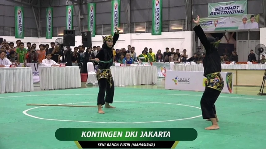 Kontingen Jakarta Raih Juara 1 Pencak Silat Seni Ganda Putri Mahasiswa