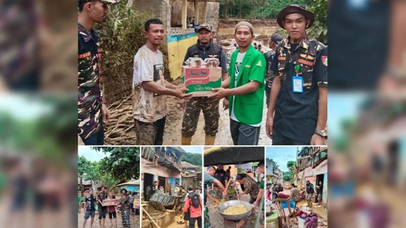 Respons Cepat GP Ansor dan Banser Sukabumi Bantu Evakuasi Warga di Sejumlah Titik Bencana