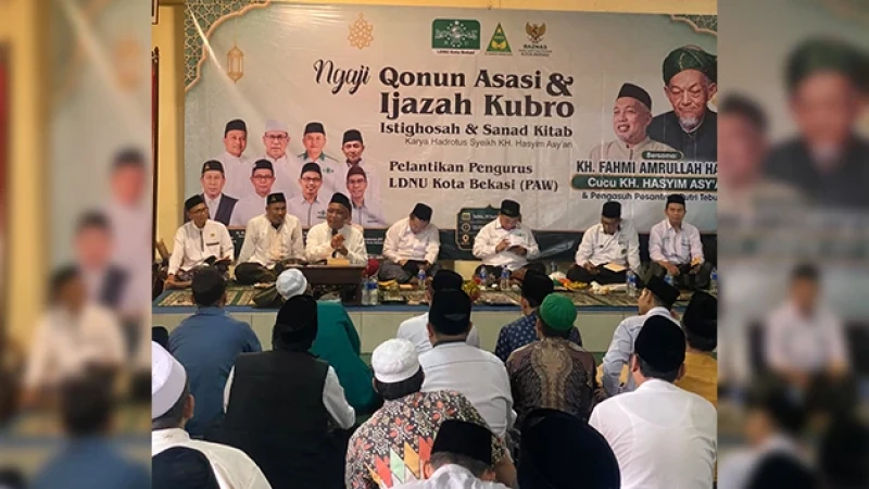 Warga NU Bekasi Raya Padati Kajian Qanun Asasi KH Hasyim Asy'ari