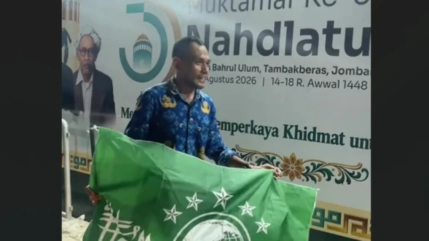 Guru Asal Bojonegoro Datang ke Muktamar Ke-35 NU dengan Berlari Selama 5 Jam