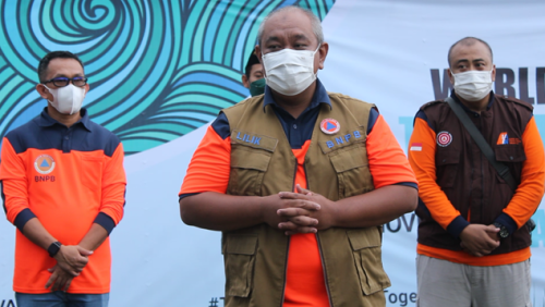 BNPB Bersama LPBINU Lumajang Peringati Hari Kesadaran Tsunami Dunia