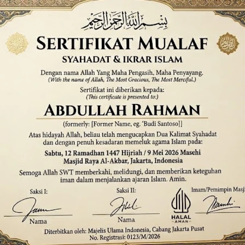 Sertifikat Mualaf Dicabut, Apakah Keislaman Bisa Hilang?