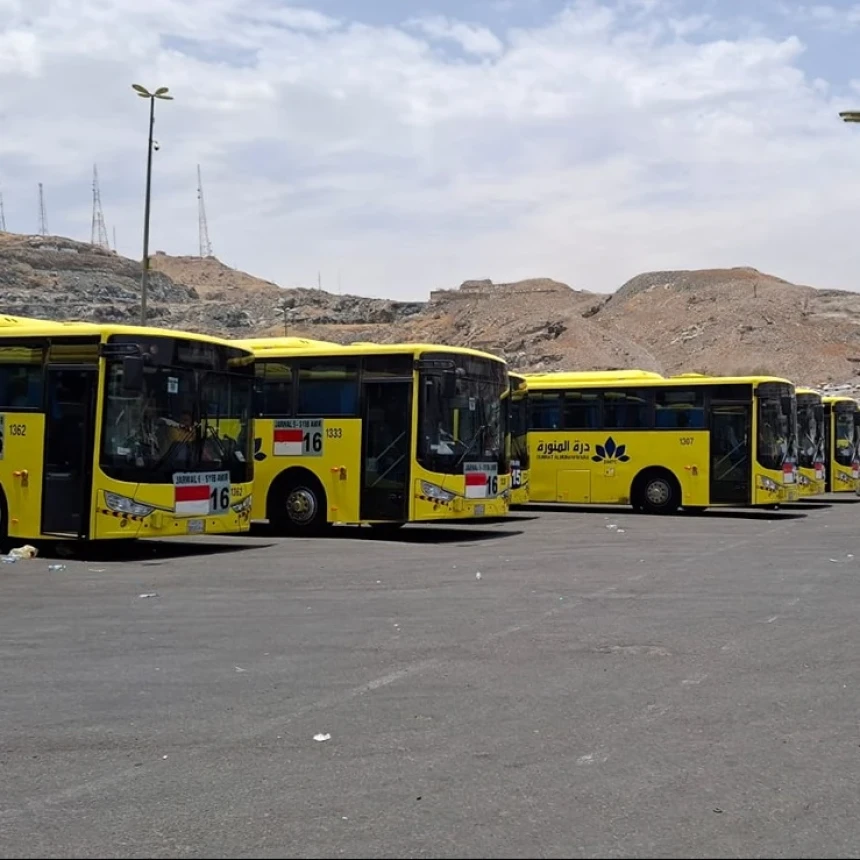 Layanan Bus Jamaah Haji Beroperasi 24 Jam dengan 22 Rute, Ada Fasilitas Khusus Lansia