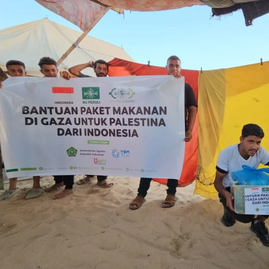 2.100 Warga Gaza Palestina Terima Bantuan Paket Makanan dari NU Care-LAZISNU