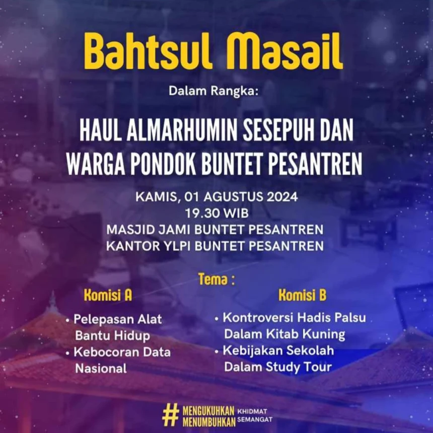 Bahtsul Masail Haul Buntet 2024 Angkat Masalah Alat Bantu Hidup dan Kebocoran Data Nasional