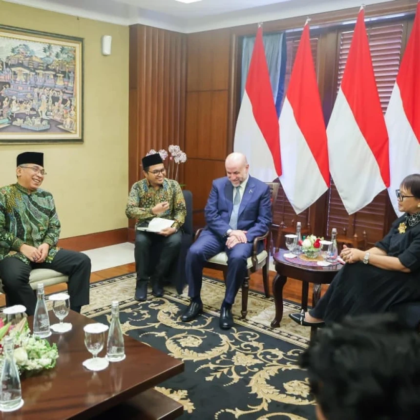 Mahmoud Al-Habbash Sebut Menlu Retno Marsudi sebagai Ibu dan Gus Yahya Bapak Palestina