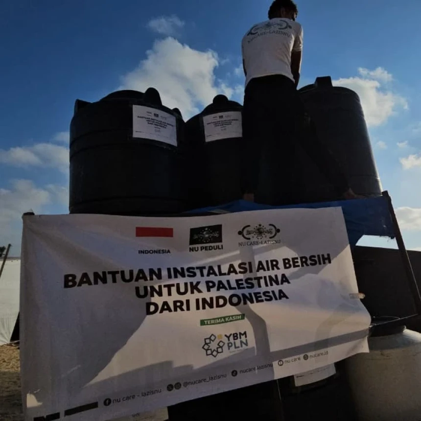 3 Ribu Warga Palestina Manfaatkan Instalasi Air Bersih Bantuan NU Care-LAZISNU