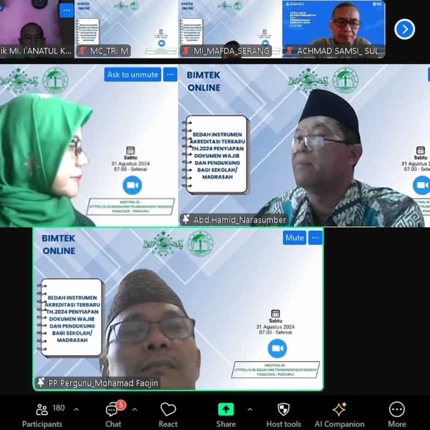 Pergunu Bedah Instrumen Akreditasi Terbaru Tahun 2024 bagi Sekolah dan Madrasah