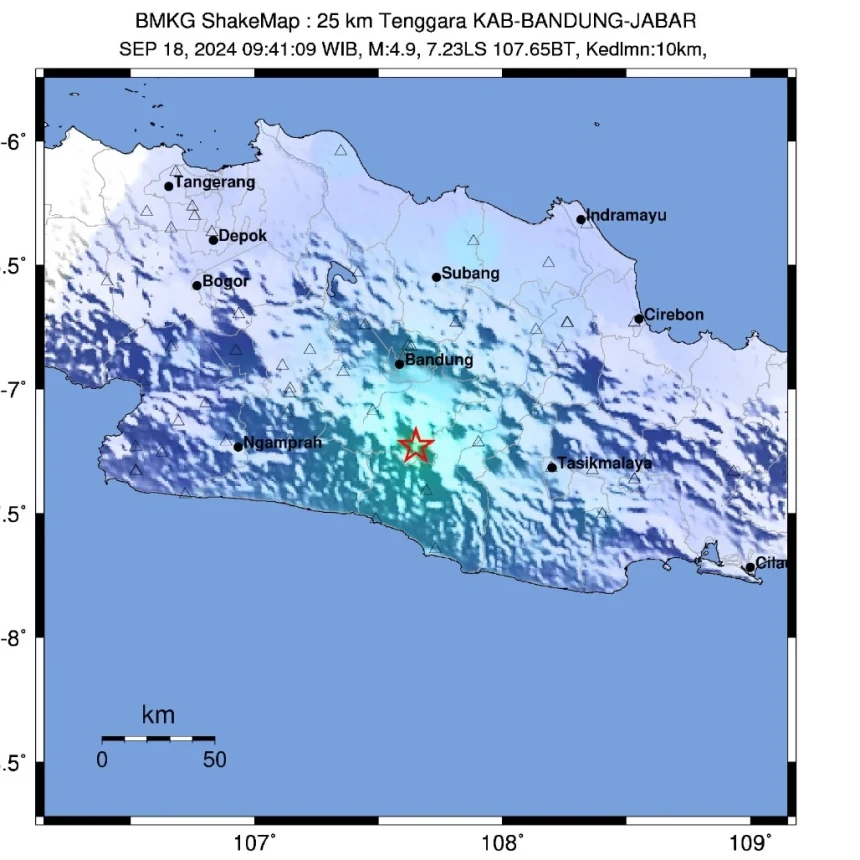 Gempa Bumi di Bandung Terhitung Dangkal, Ada Aktivitas Sesar Garsela