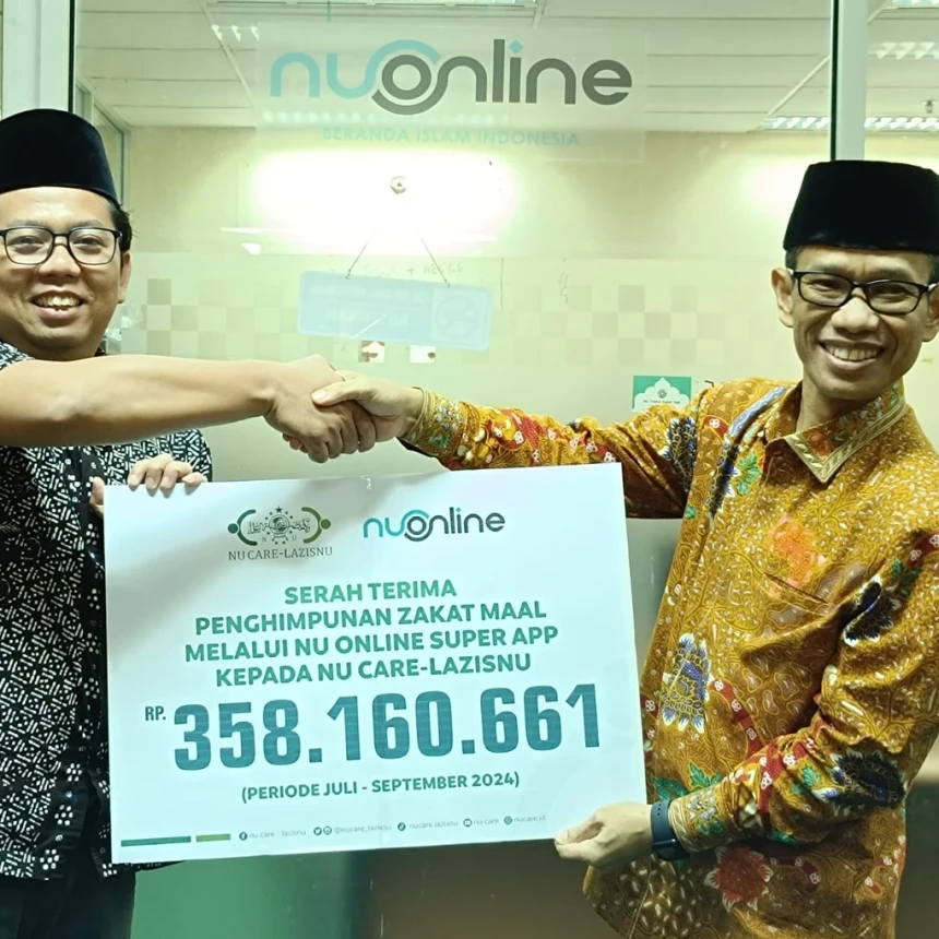 NU Online Serahkan Rp358 Juta Hasil Zakat Mal di Super App kepada LAZISNU