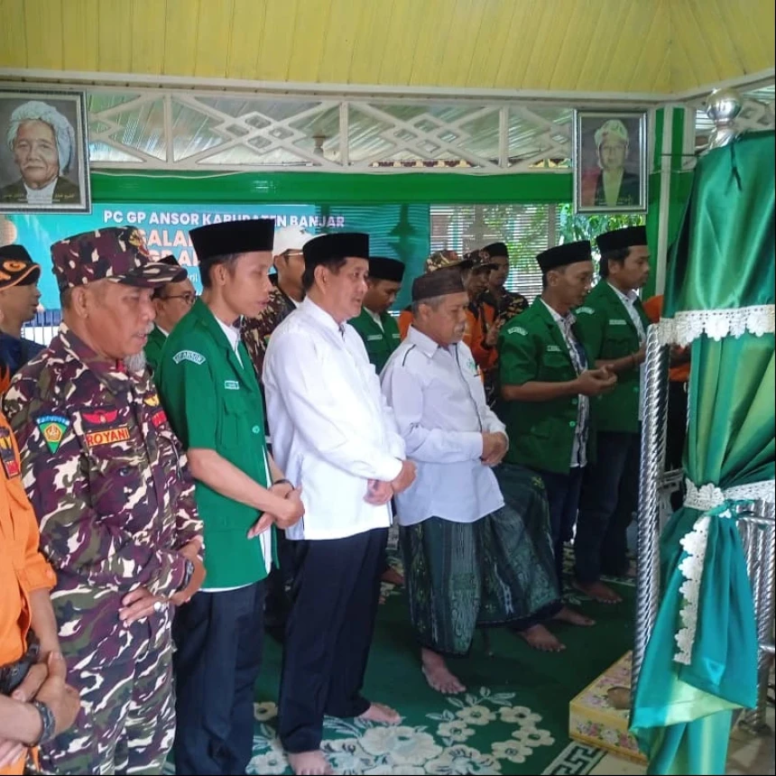 Harlah Ke-92, GP Ansor Banjar Kalsel Gelar Ziarah Ulama, Basalamatan, dan Aksi Bersih Lingkungan