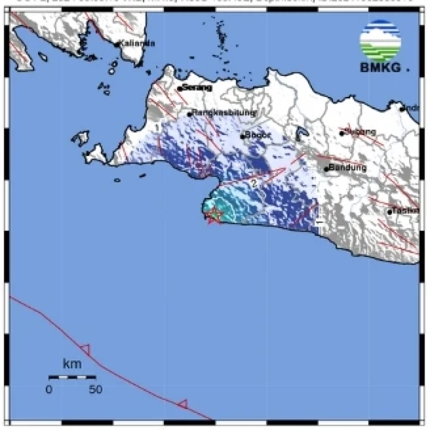 Gempa Bumi Magnitudo 4,5 Guncang Sukabumi