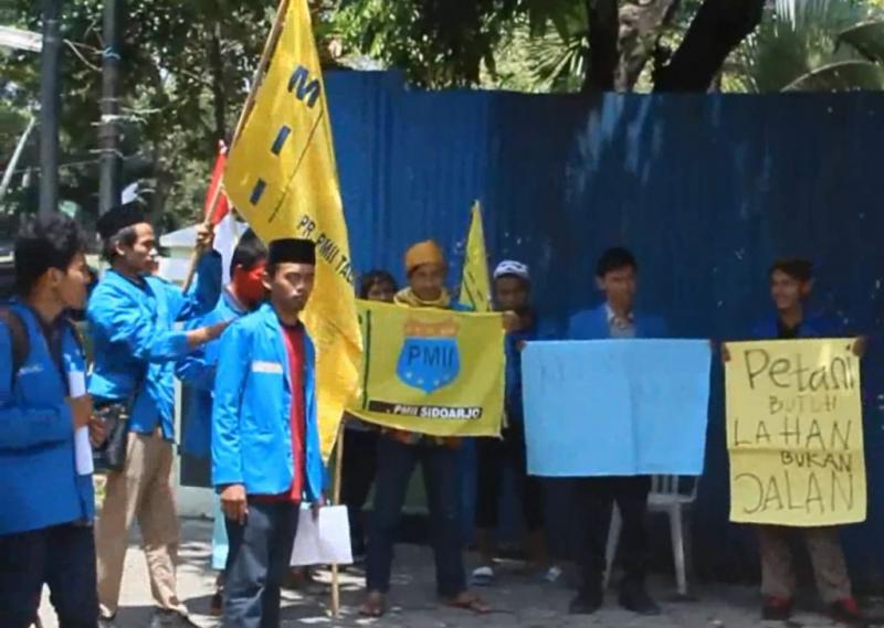 Lahan Menyempit, PMII Sidoarjo Protes ke Dinas Pertanian