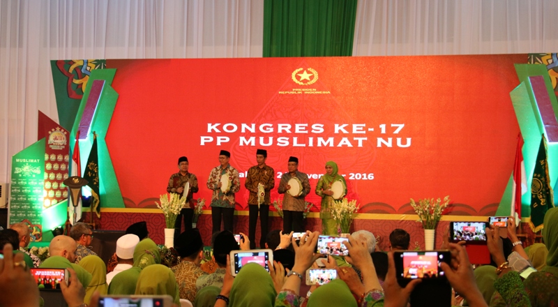 Presiden Jokowi Resmi Buka Kongres Ke-17 Muslimat NU