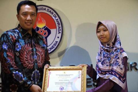 Rifdah Sang Juara MHQ Internasional diganjar Menpora Beasiswa Pascasarjana