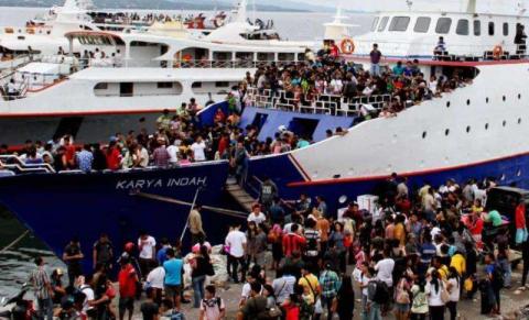 Doa Mudik pakai Kapal Laut