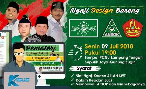 Perangi Hoaks, Generasi Muda NU Lampung Tengah Ngaji Desain Grafis