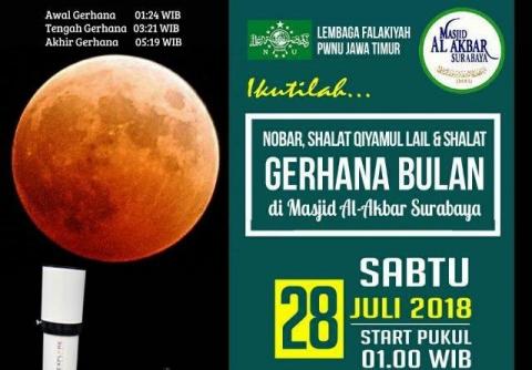 Ini Keunggulan Shalat Gerhana Bulan di Masjid Al-Akbar