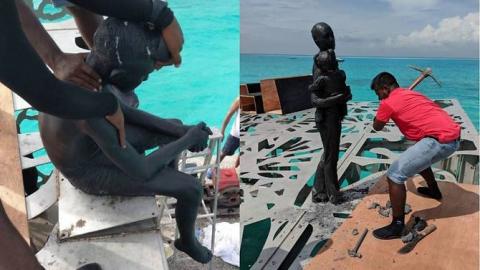 Dianggap Singgung Islam, Maldives Hancurkan Patung Bawah Air