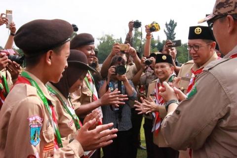 Di Hadapan Ribuan Peserta Pergamanas II, Menag Sampaikan Empat Hal terhadap Pramuka