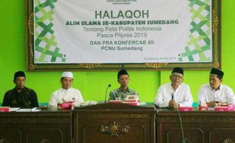 Perkuat Ukhuwah Pascapilpres, PCNU Sumedang Gelar Halaqah Alim Ulama.