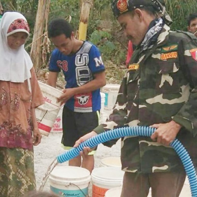 Peduli Kekeringan, Banser Boyolali Bantu Air Bersih ke Desa