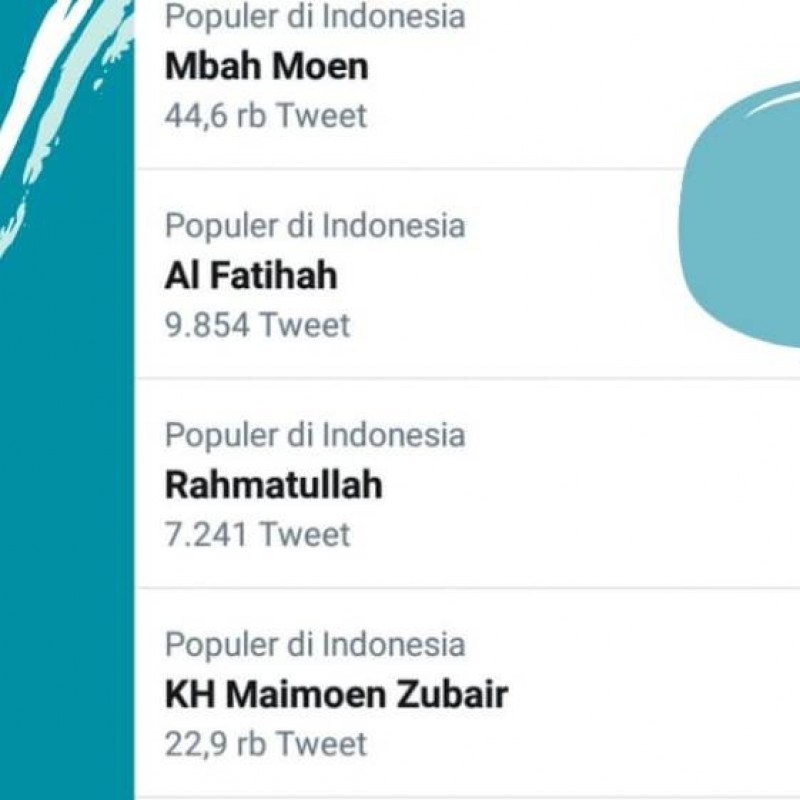 Kabar Mbah Moen Wafat di Makkah Trending Topic di Twitter
