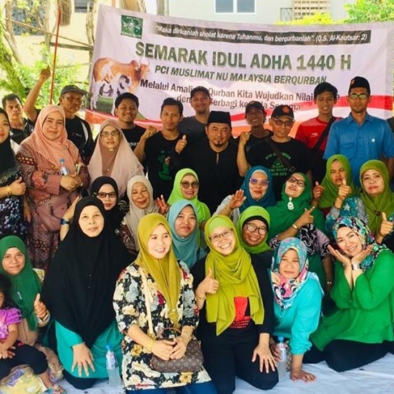 Muslimat NU Malaysia Sedekah Daging Kurban untuk 200 Anak Yatim