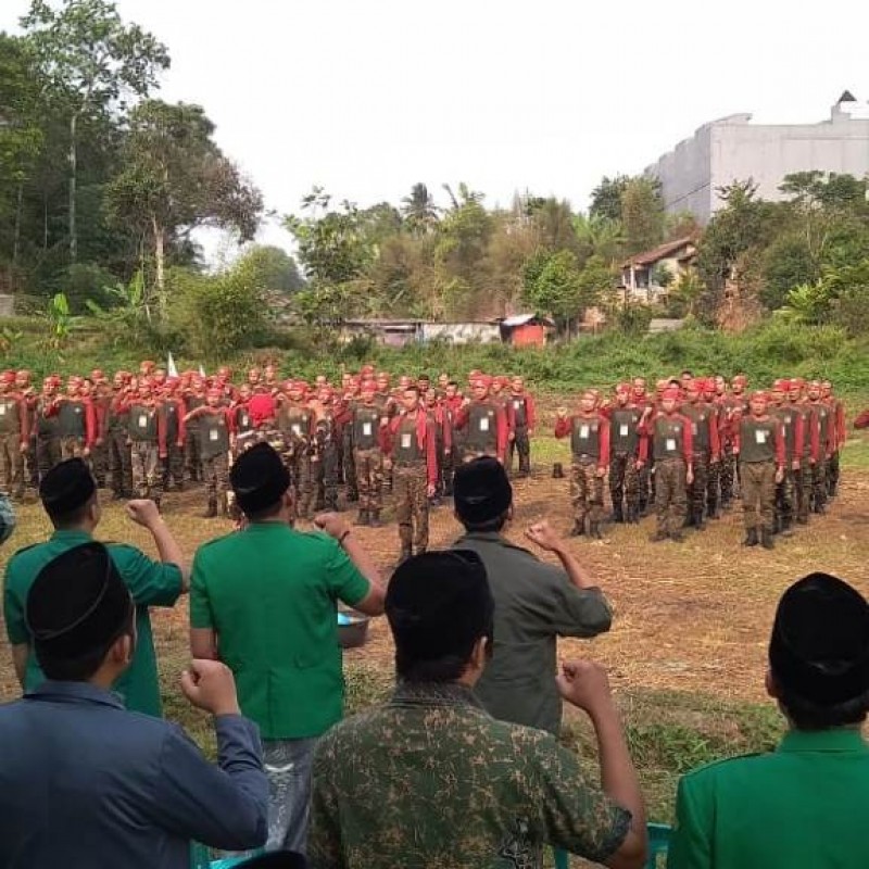 Seratus Banser Kabupaten Sukabumi Ikuti Susbalan Pertama