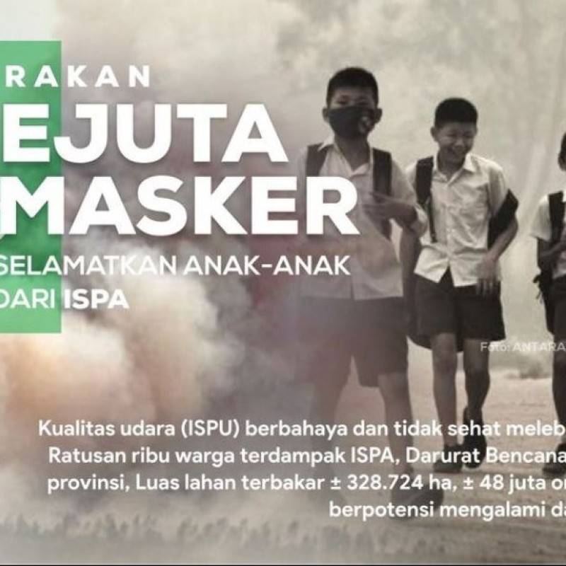 LAZISNU Galang Sejuta Masker untuk Warga Terdampak Karhutla