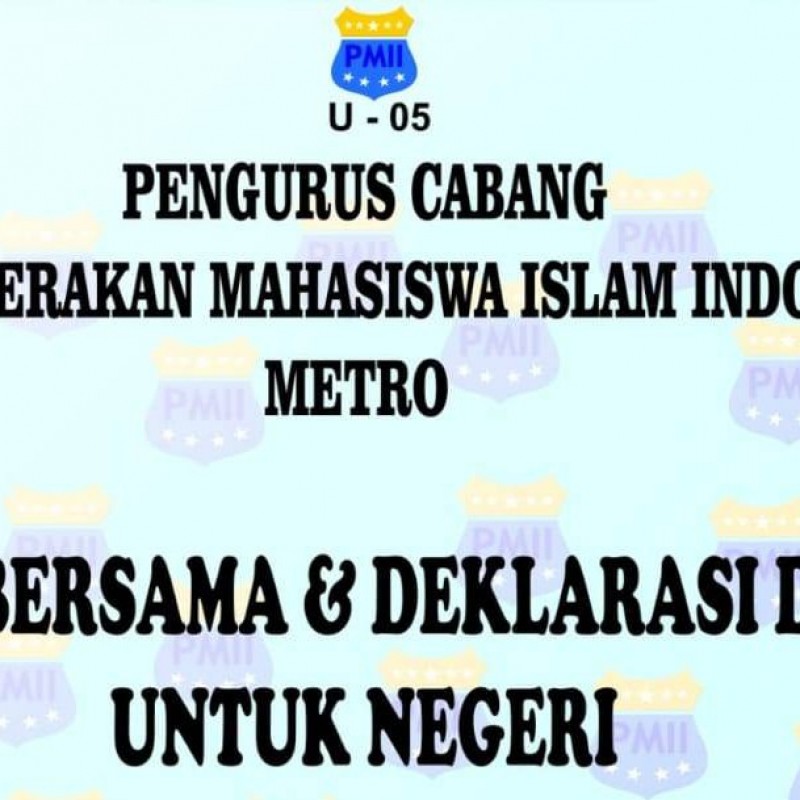 PMII Metro Lampung Pilih Gelar Doa dan Deklarasi Damai untuk Negeri