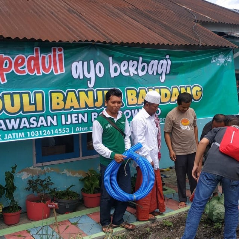 Kader Penggerak NU Kirim Mesin Sedot Air untuk Banjir Bondowoso