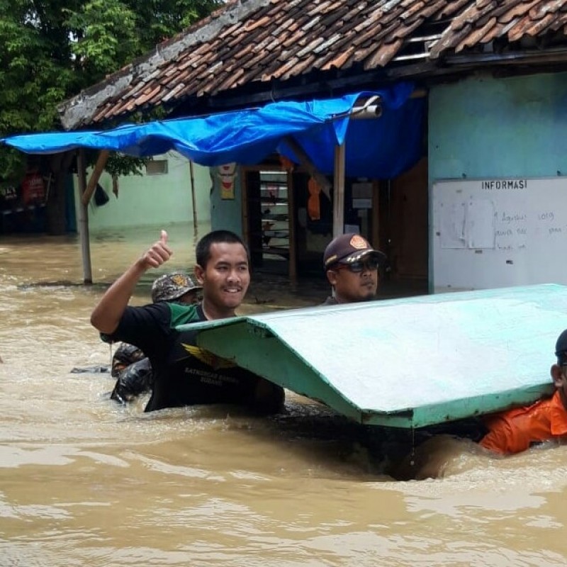 GP Ansor Subang Terjunkan Banser Siaga Bencana Evakuasi Korban Banjir