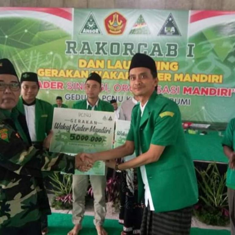 Tingkatkan Kemandirian, GP Ansor Kabupaten Sukabumi Luncurkan Gerakan Wakaf