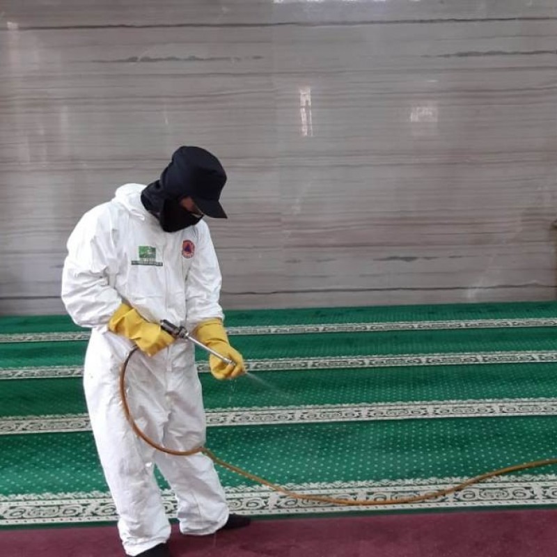 Satgas PWNU DKI Peduli Covid-19 Semprot Disinfektan Masjid dan PAUD di Jakbar dan Jakpus