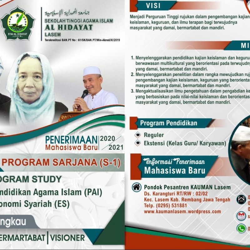 Resmi Dibuka, STAI Al-Hidayat Lasem Rembang Siap Terima Mahasiswa