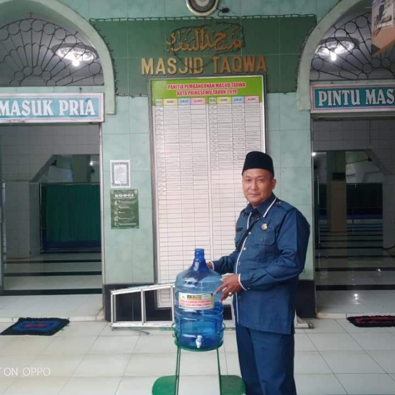 NU Peduli Distribusikan Alat Cuci Tangan untuk Masjid di Pringsewu